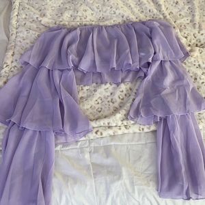 SHEIN purple flowy crop top, size XS